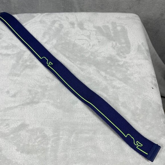 Vineyard Vines XL Navy Belt With Neon Green Whale Design & Adjustable Buckle 38 - Picture 6 of 11